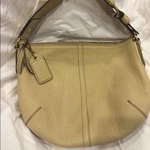 Cream Mini Hobo COACH purse