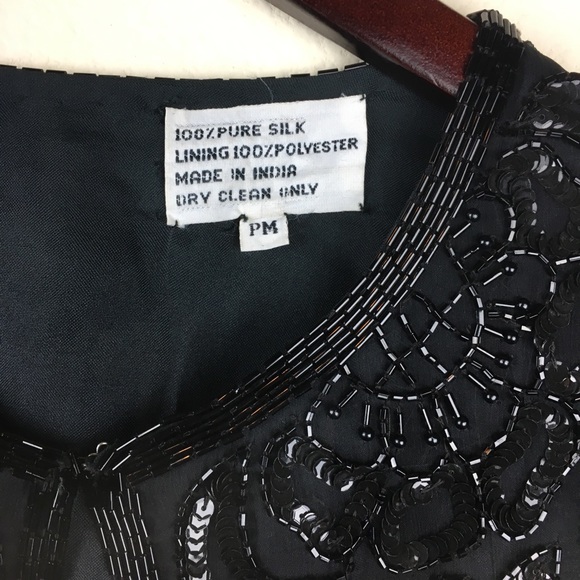 🔸Vintage Sequins  Black Cardigan - Picture 3 of 5