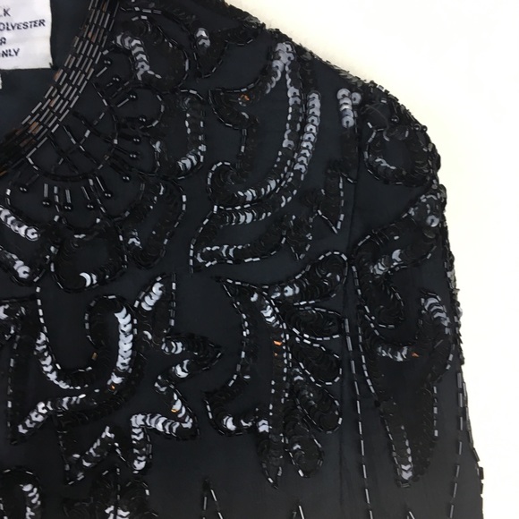 🔸Vintage Sequins  Black Cardigan - Picture 4 of 5