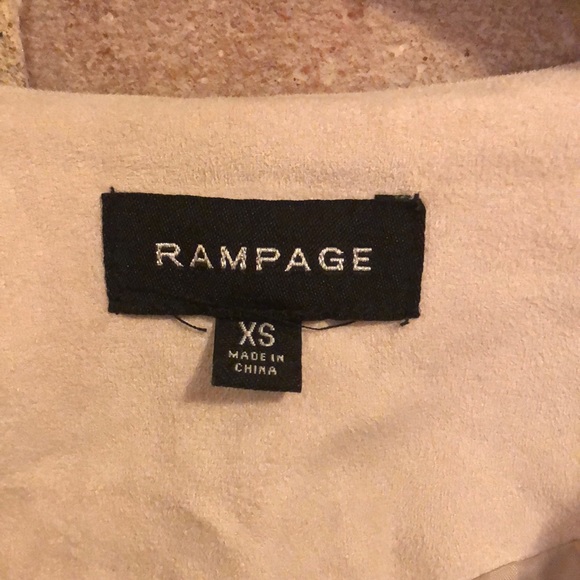RAMPAGE Faux Suede Fringe Jacket XS - Picture 2 of 4