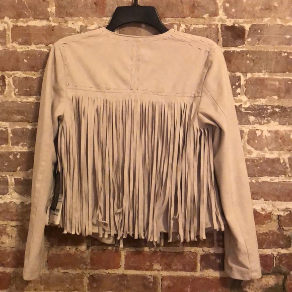 RAMPAGE Faux Suede Fringe Jacket XS - Picture 4 of 4