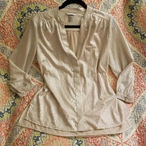 H&M shiny button down blouse