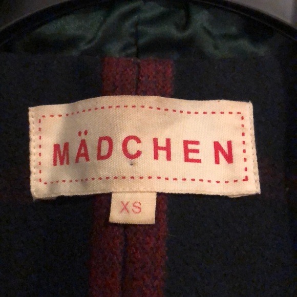 MÄDCHEN Plaid XS 1/4 Sleeve Hooded Jacket - Picture 2 of 5