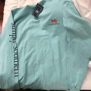 Long sleeve light blue simply southern