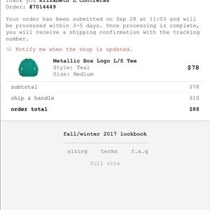 Metallic box logo supreme tee