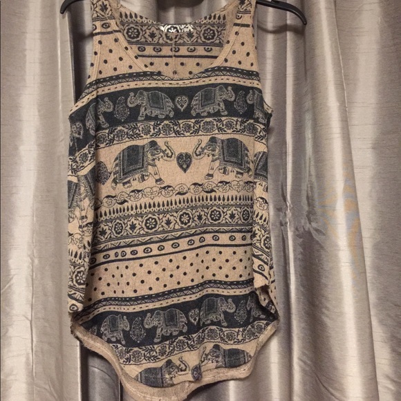 Tops - Elephant Print Tank