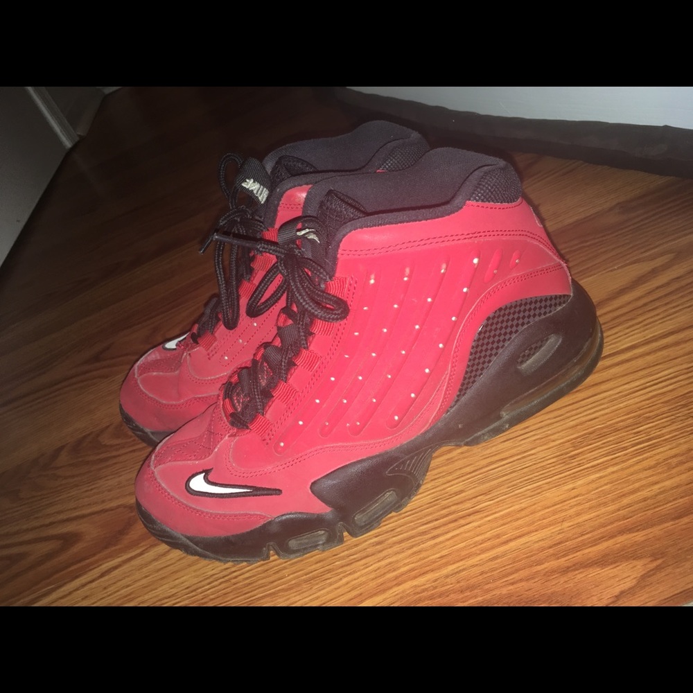 Red and White Nikes Size 6.5Y