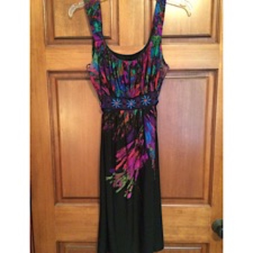 Bisou Bisou floral dress with beaded waist
