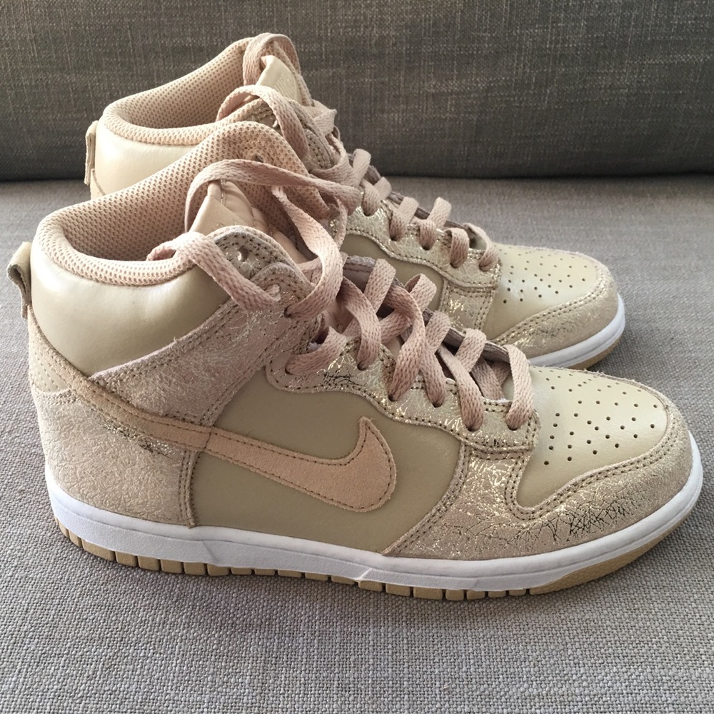 women's gold nike hi tops size 36
