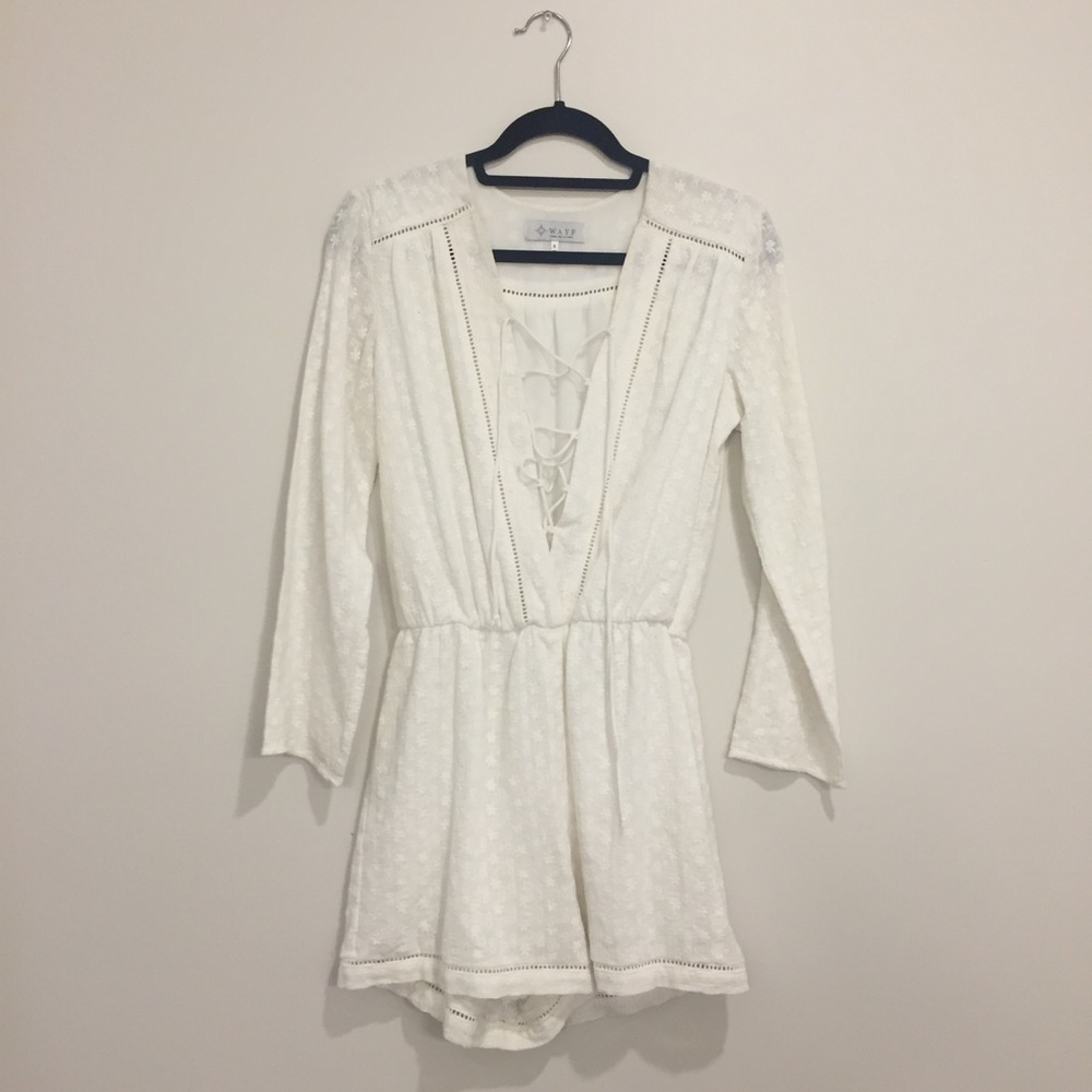 WAYF EMBROIDERED ROMPER