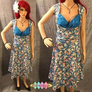 Blue Floral Ophelia Swing Dress - NWT