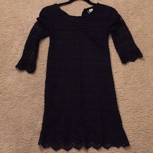 H&M Black 3/4 eyelet lace dress - XS