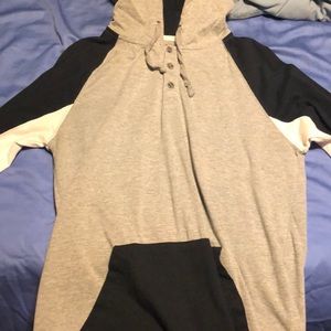 zine black,white and grey hoodie size medium
