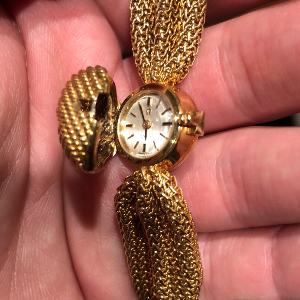 Gold Omega watch