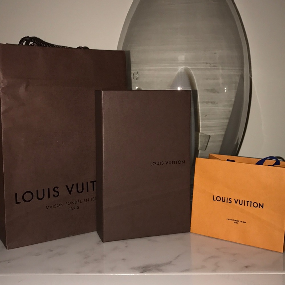 Louis Vuitton bags and pull tab box