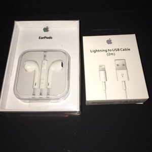 OEM Apple Earpods & 2M Lightning To USB