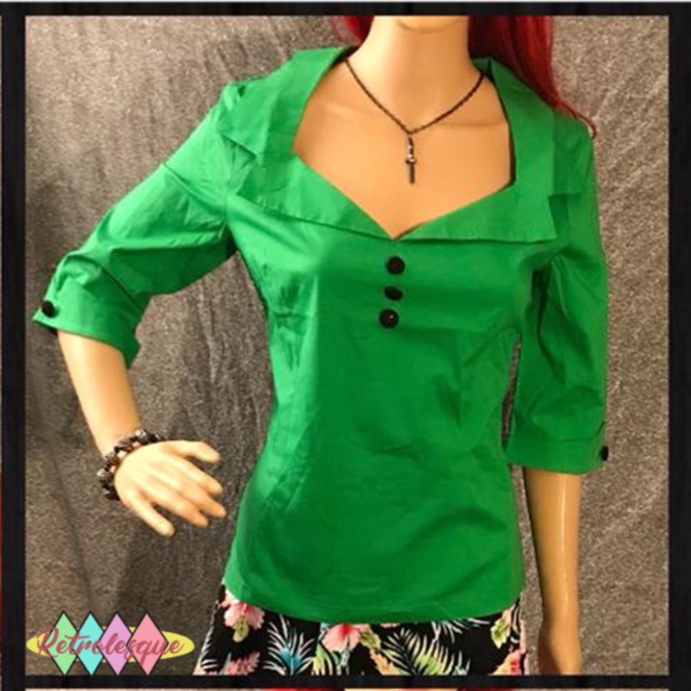 Cilla Vintage Inspired Top- NWT