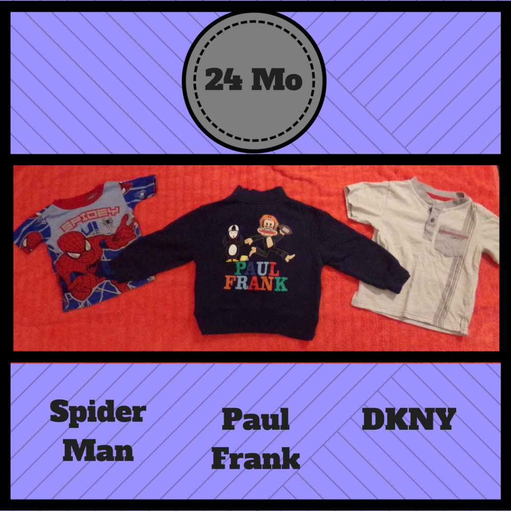 3pc Bundle Paul Frank DKNY Spiderman 24 MO