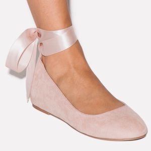 Whitney Ballet Flat Slipper, Blush pink, size 12m!