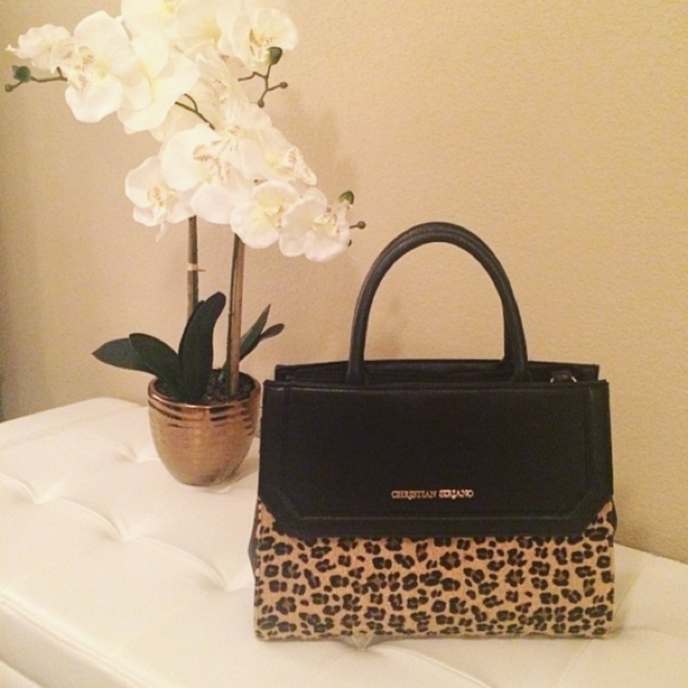 Christian Siriano animal print purse