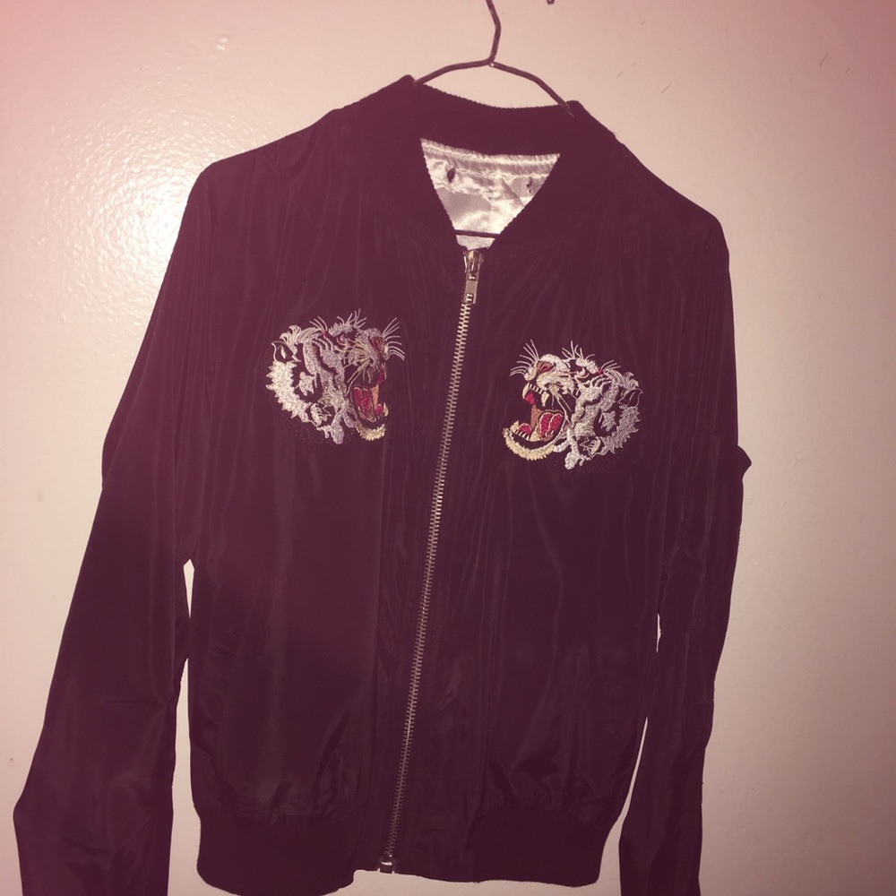 bomb ass tiger bomber jacket