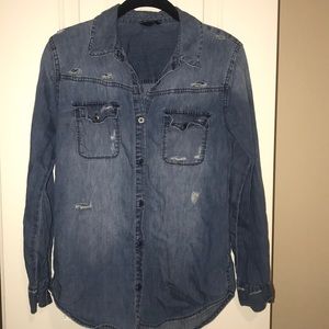 Joe’s Jean Women’s distressed Button up