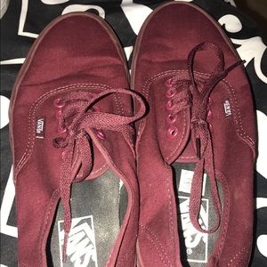 Burgundy vans