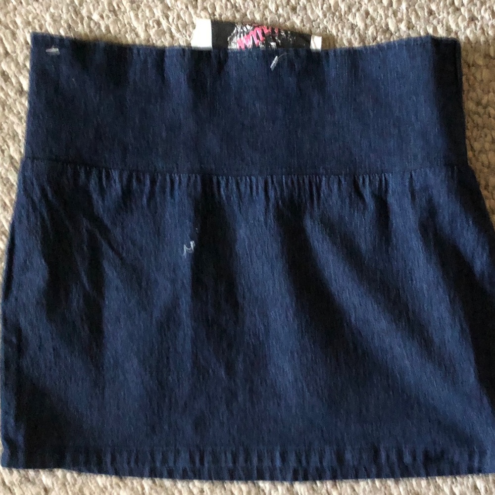 Les Halles Women’s Bandage Skirt Denim Mini Blue S
