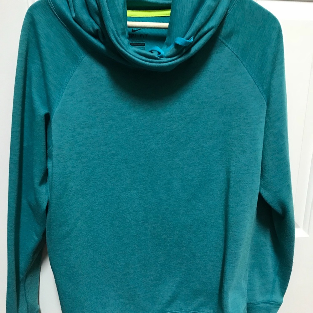Nike ladies Green hoodie Dri Fit Sz Med