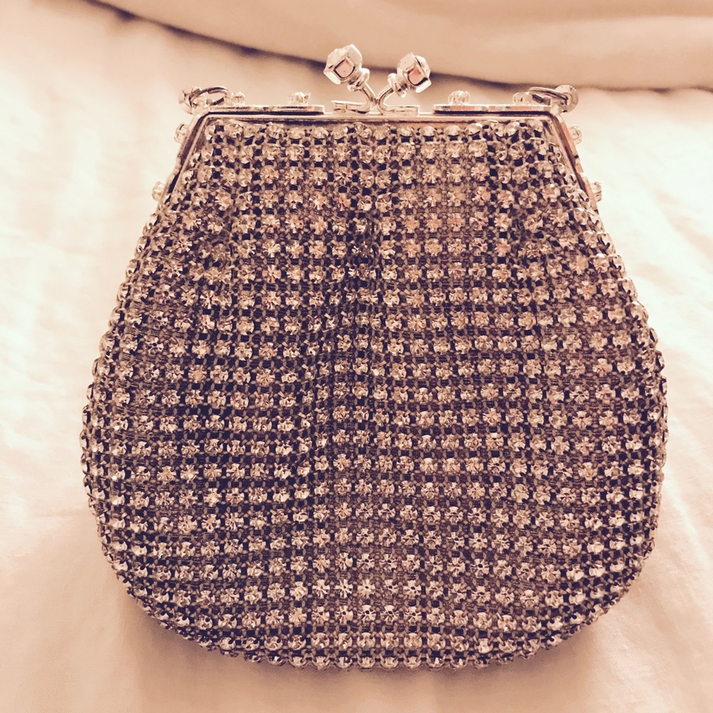 Like new Aqua rhinestone evening bag 💎!