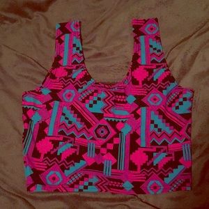 Geo print crop top