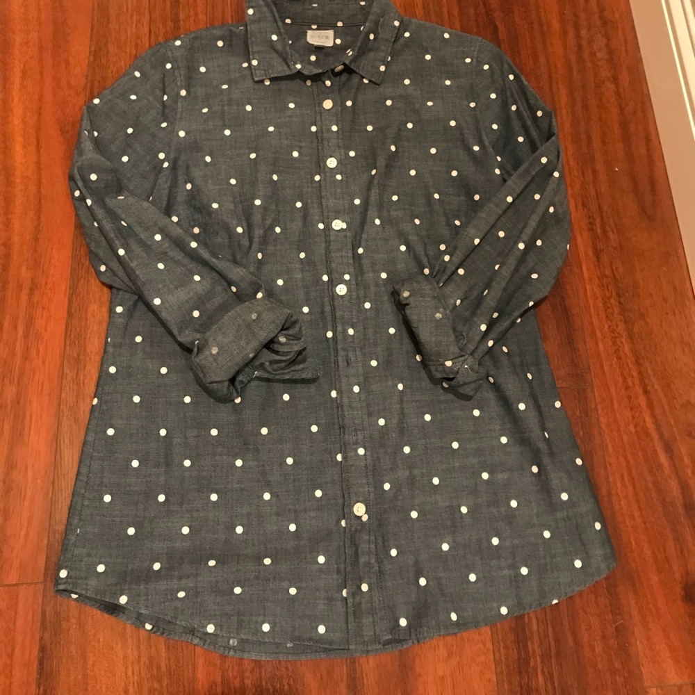 Polka Dot J.Crew Button Down