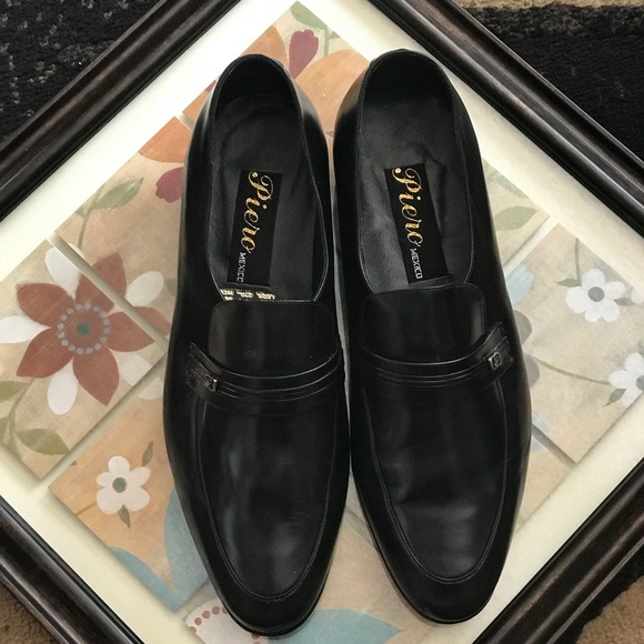 Men All Leather Dress Shoe Piero Mexico Size 9