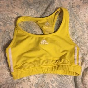 Adidas yellow sports bra!!