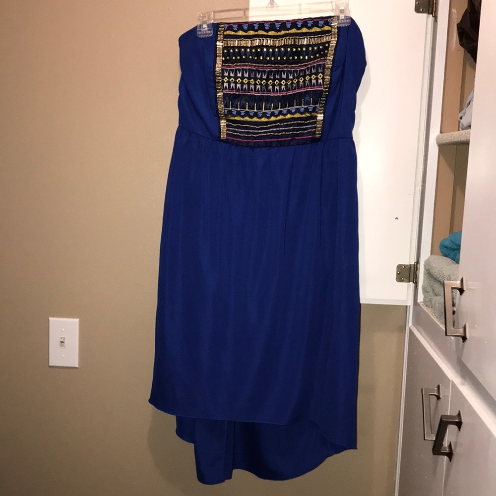 High low beautiful blue dress