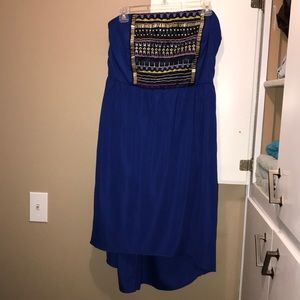 High low beautiful blue dress