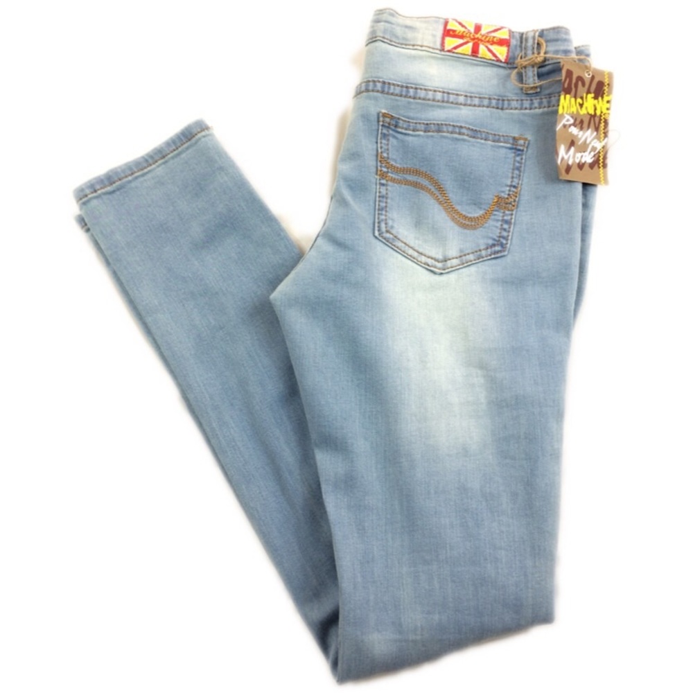Womens stretch denim distressed skinny jeans Nwt - Picture 4 of 8