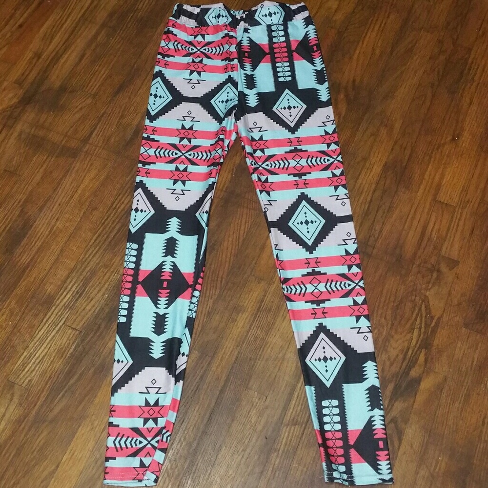 Ladies Aztec Print Leggings XS/S