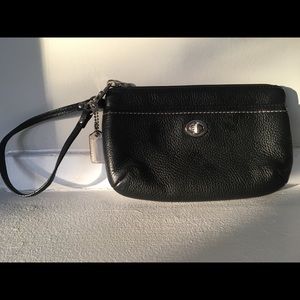 Black Coach Wristlet/Clutch