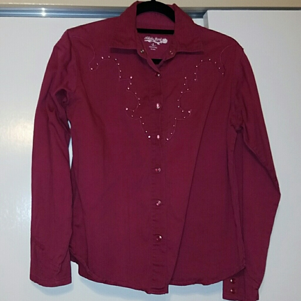 Adobe Rose size large westen shirt