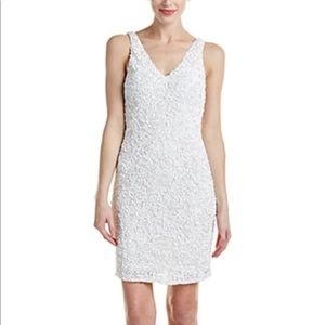 Parker Black White Sequin Cocktail Dress