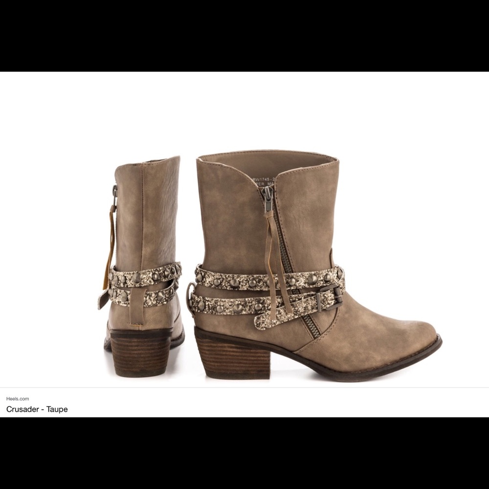 ISO Not Rated Crusader Ankle Booties in Taupe
