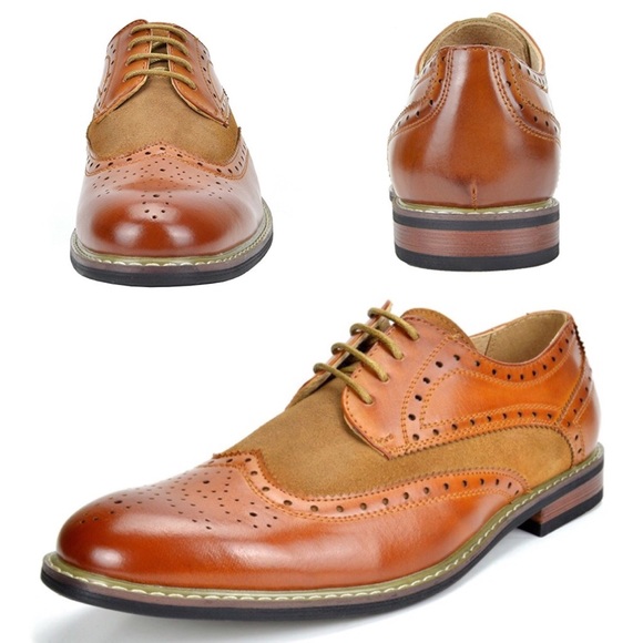 Mens Bruno Prince Wing Tip Dress Oxfords Shoes - Picture 2 of 2