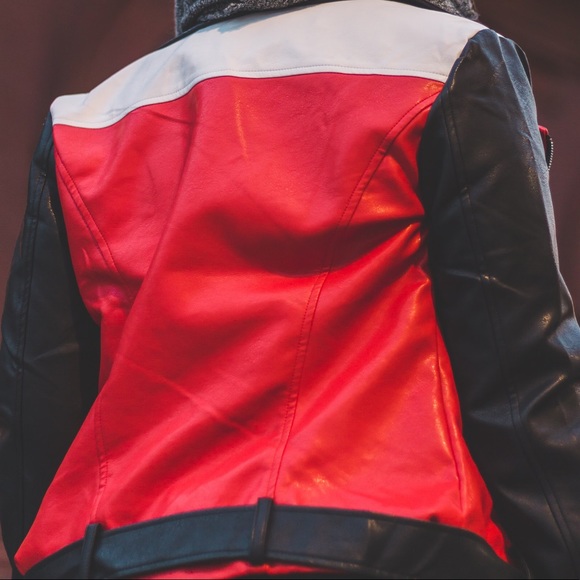 Color Block Biker Jacket - Picture 5 of 6