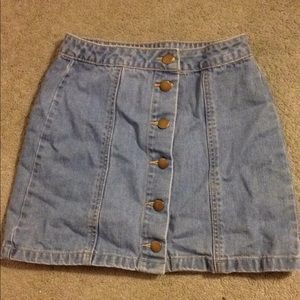 FOREVER 21 Jean skirt button up medium wash