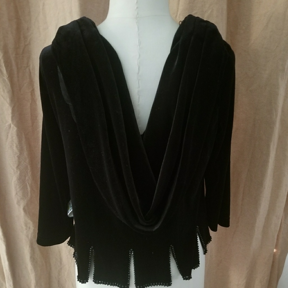 MSK Velvet Black Top