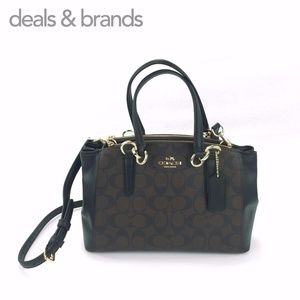 NWT COACH MiniChristie Signature Coated Carryall
