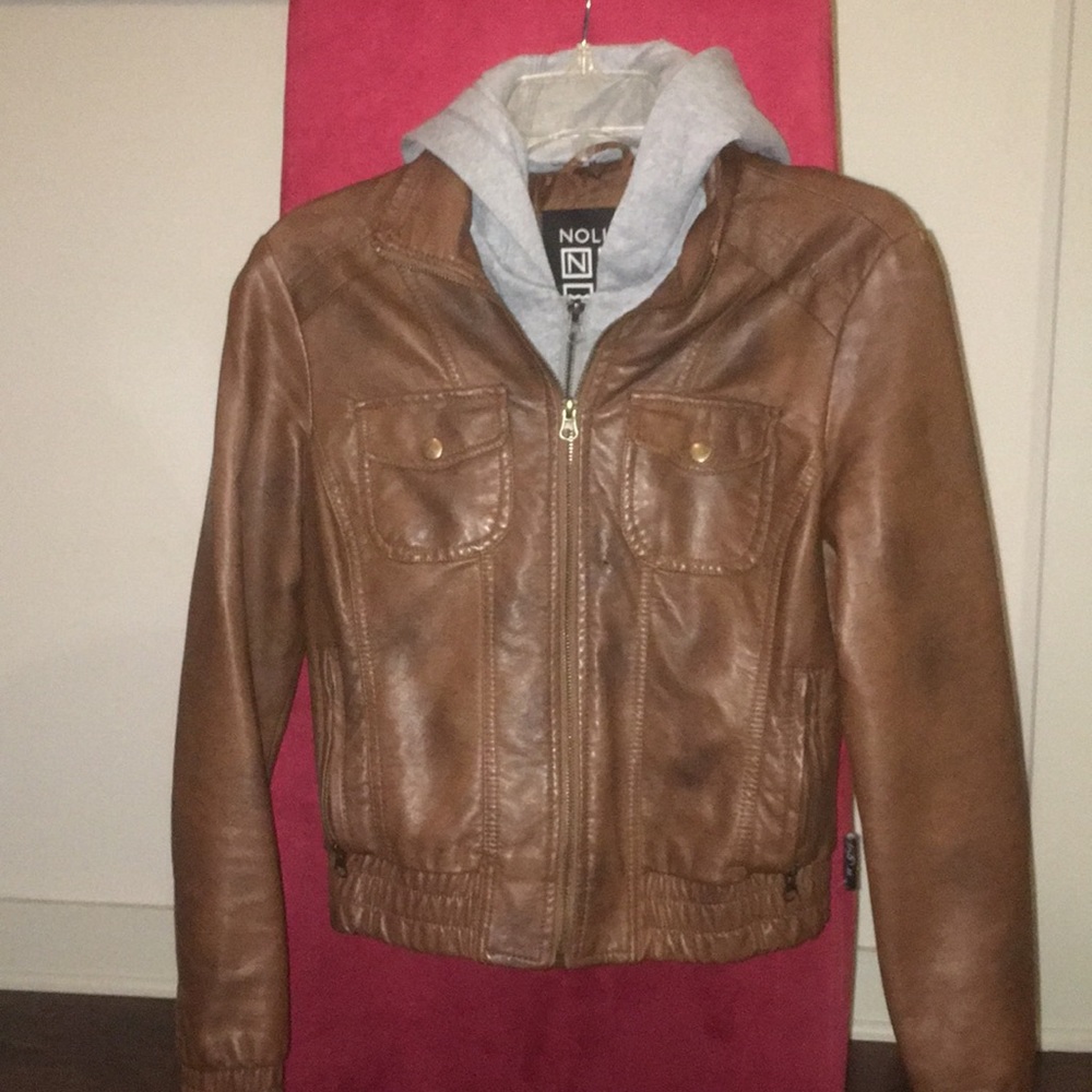 Nollie Leather Sweater Jacket