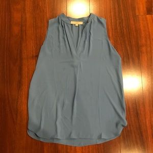 Blue Sleeveless Blouse