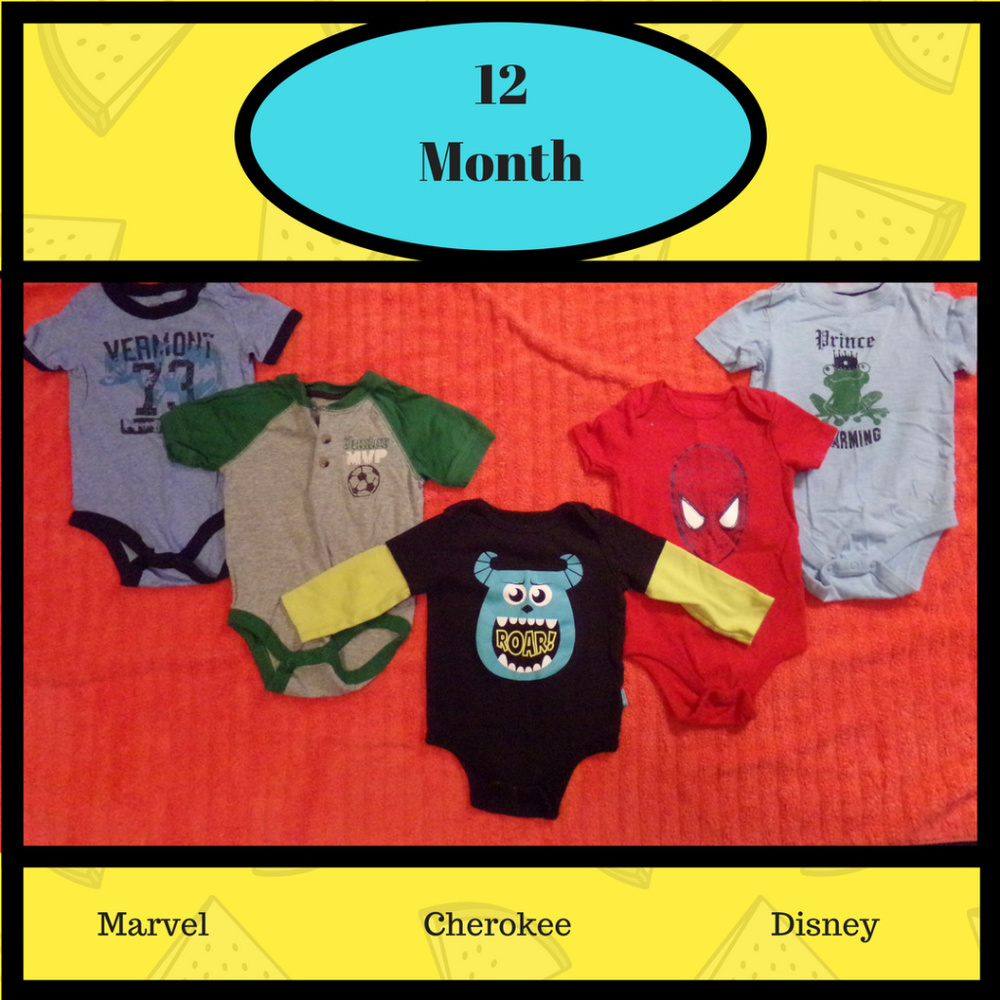 5pc Onesie's 12 Month Marvel Disney Cherokee Boy's